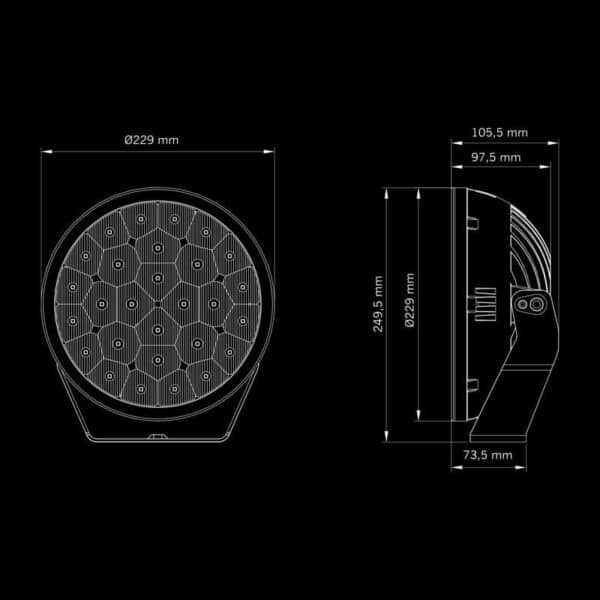 Προβολέας Yukon 2.0 Flood 9" Led 9500 Lumens Strands - Image 5