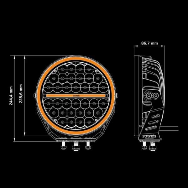Προβολέας Led Siberia NR 9″ (228.6mm) Led 13377 Lumens Strands - Image 7