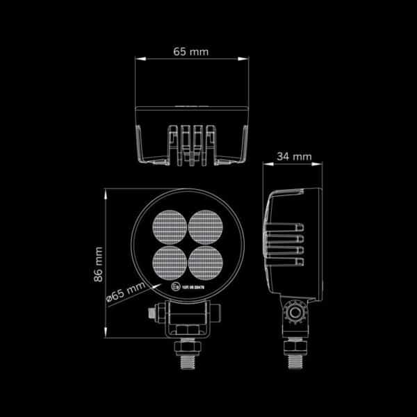 Φώς εργασίας Led Unity στρογγυλό 11w 1000 Lumens Strands - Image 3