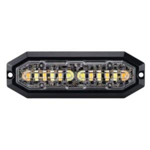 Προειδοποιητικό φώς, στρόμπος 12 Led, 12-24V DC, 20W, Πορτοκαλί και Λευκά Led, διαφανείς κρύσταλλο Strands