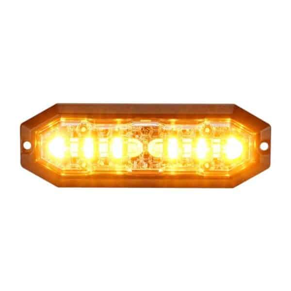 Προειδοποιητικό φώς, στρόμπος 12 Led, 12-24V DC, 20W, Πορτοκαλί και Λευκά Led, διαφανείς κρύσταλλο Strands - Image 6