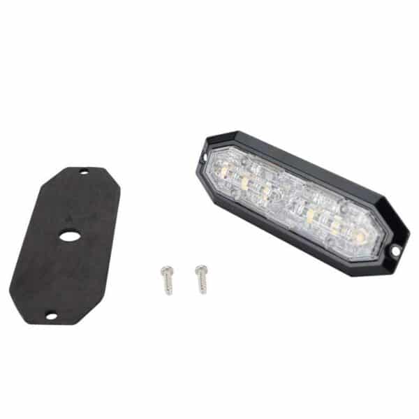 Προειδοποιητικό φώς, στρόμπος 12 Led, 12-24V DC, 20W, Πορτοκαλί και Λευκά Led, διαφανείς κρύσταλλο Strands - Image 3