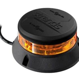 Προειδοποιητικό φώς Led Ambra, Επιφανειακής τοποθέτησης Πορτοκαλί κρύσταλλο και φώς Strands