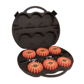 Προειδοποιητικά φώτα/στρόμπος Πορτοκαλί 6τμχ σε βαλίτσα Strands