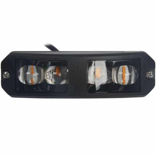 Προειδοποιητικό φώς Στρόμπος 180° πορτοκαλί Led, 12-24V DC, 12w Strands - Image 2