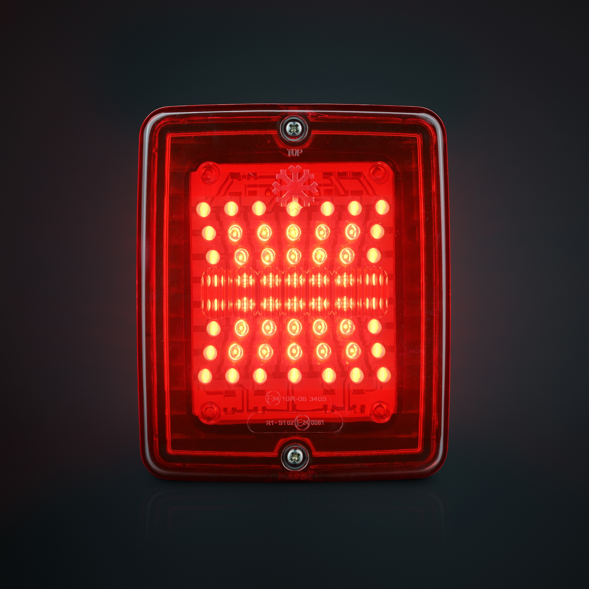 Πίσω φανάρι Φως Ομίχλης LED IZE Πίσω Κόκκινο Τετράγωνο