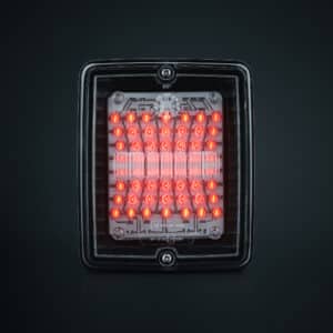 IZE LED φως ομίχλης πίσω τετράγωνο με διάφανο φακό