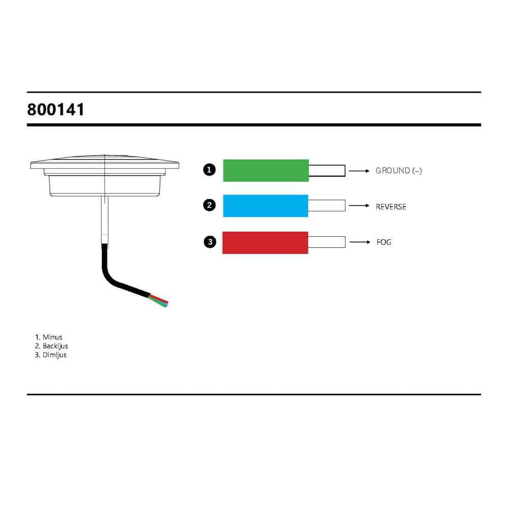 Πίσω φανάρι Red Eye φως όπισθεν/ομίχλης στρογγυλό - Image 3