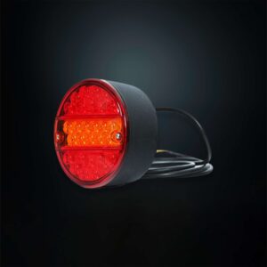 Πίσω φανάρι 3 λειτουργιών στρογγυλό με κόκκινο/πορτοκαλί φακό