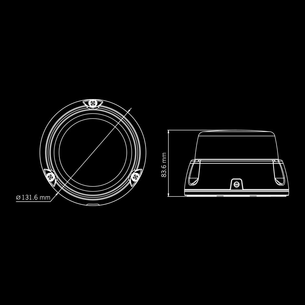 Freedom Lighthouse προειδοποιητικό φως φάρος 130mm επιφανειακής τοποθέτησης - Image 3