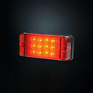 Φως ομίχλης ορθογώνιο με κόκκινο φακό