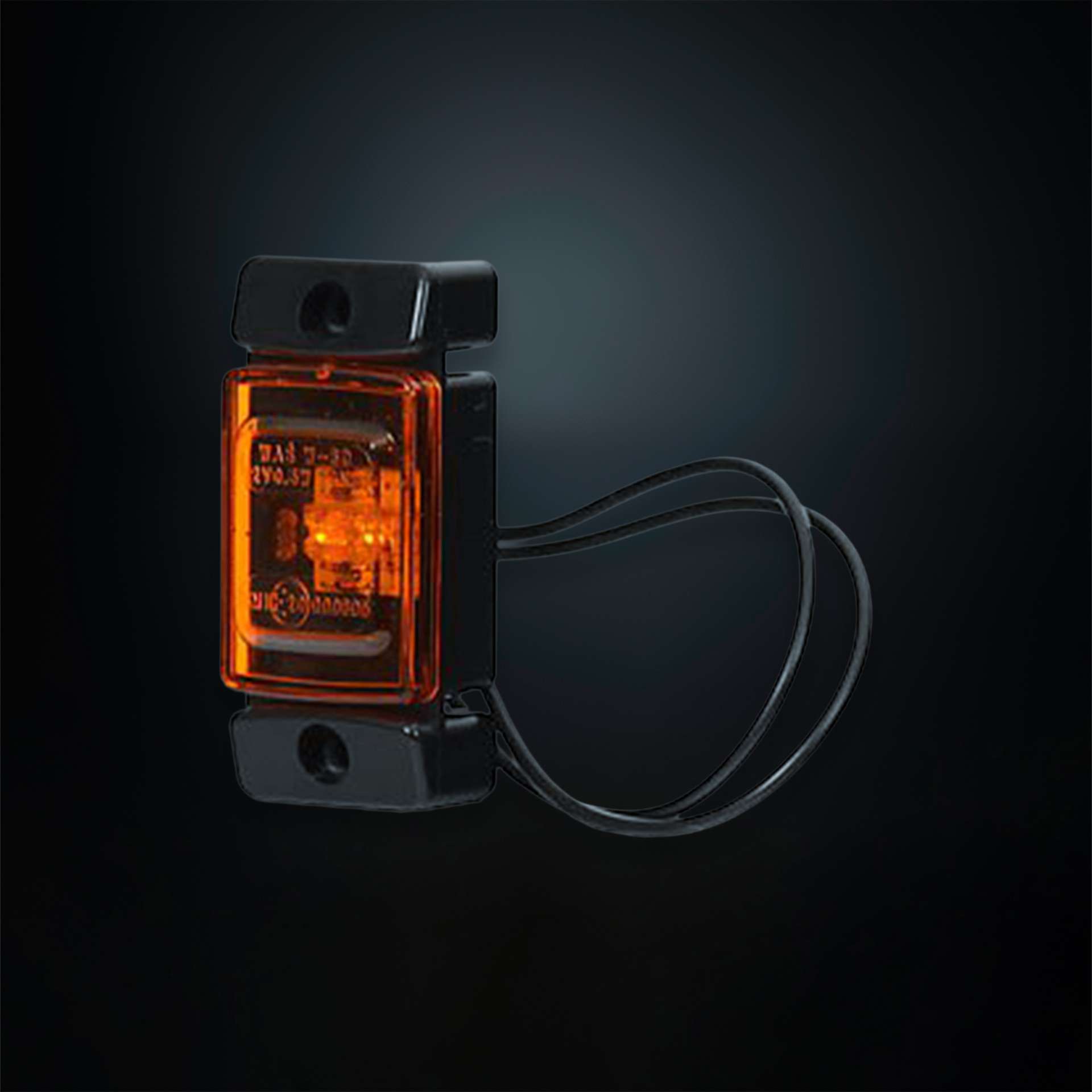 Πλευρικό φως σήμανσης LED με πορτοκαλί φακό