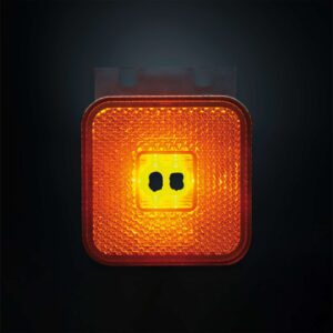 Πλευρικό φως σήμανσης τετράγωνο με 2 LED