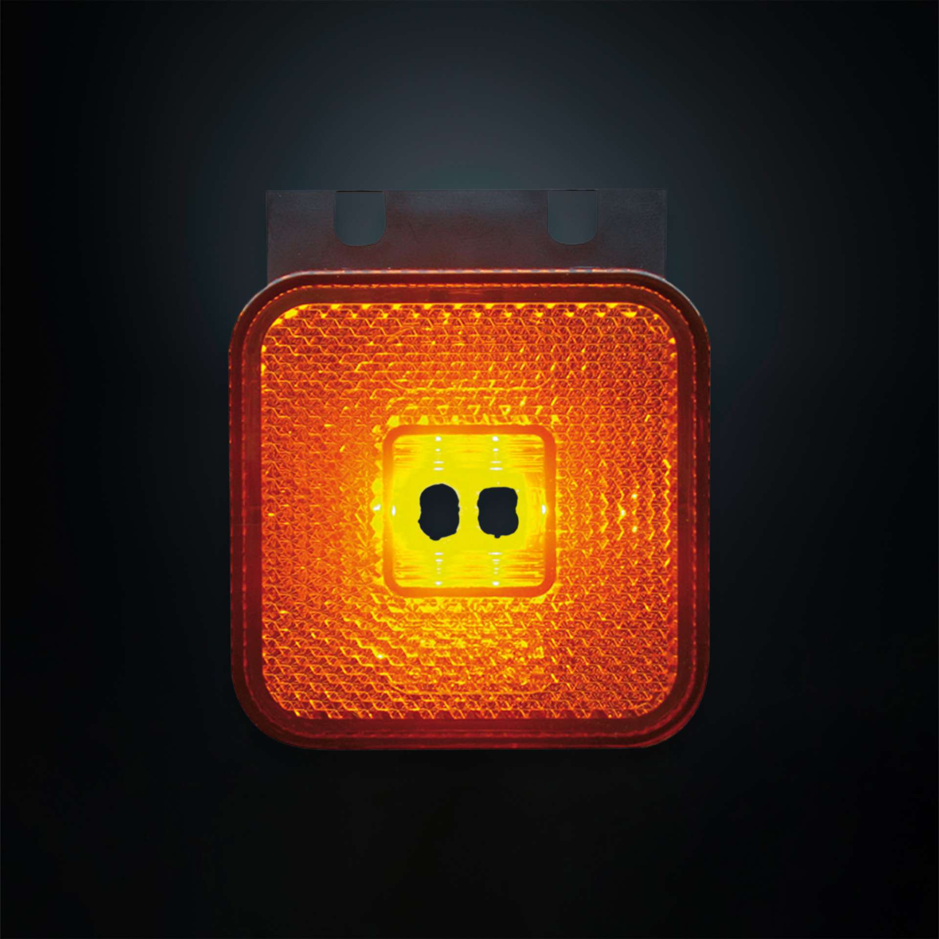 Πλευρικό φως σήμανσης τετράγωνο με 2 LED