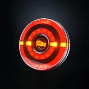 Πίσω φανάρι 3 λειτουργιών στρογγυλό με φλας