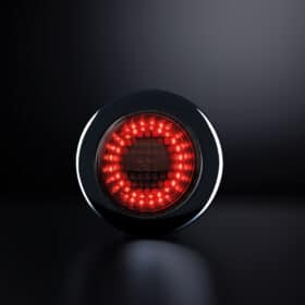 Πίσω φως 3 λειτουργιών στρογγυλό Dark Knight IZE LED αριστερό