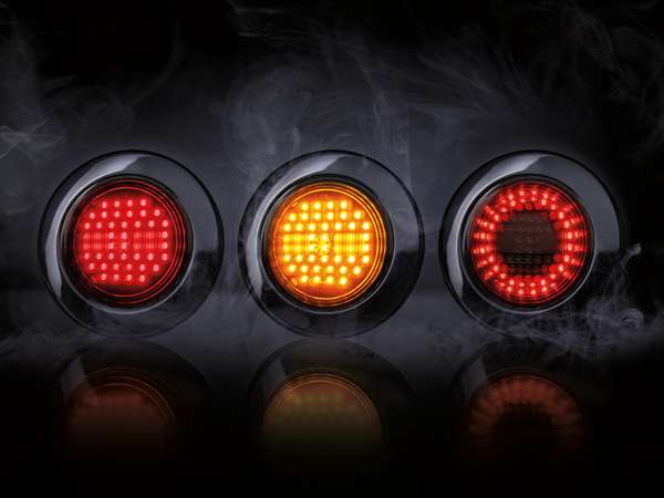 Πίσω φλας Dark knight ize led στρογγυλό - Image 8