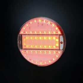 Πίσω φώς στρογγυλό 3 λειτουργιών με διάφανο φακό