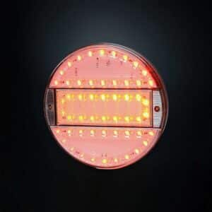 Πίσω φώς στρογγυλό 3 λειτουργιών με διάφανο φακό