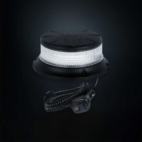 Φάρος προειδοποίησης με μαγνητική βάση / διάφανος φακός / πορτοκαλί Led