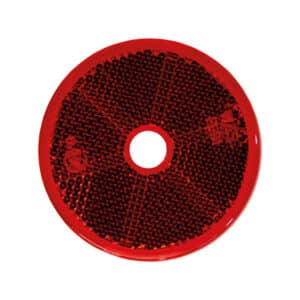 Ανακλαστικό Κόκκινο Στρογγυλό 60mm με τρύπες