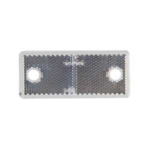 Ανακλαστικό Λευκό Ορθογώνιο 96x42mm με τρύπες