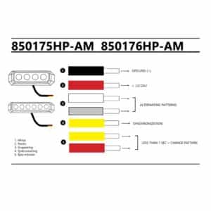 Alternative view of Mini κατευθυντικό φως προειδοποίησης πορτοκαλί με θωρακισμένο καλώδιο