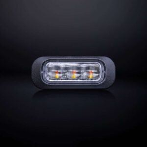 Alternative view of Κατευθυντικό Προειδοποιητικό Φως Dark Knight Πορτοκαλί 3 LED Με Διάφανο Φακό