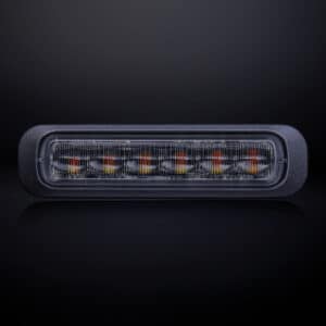 Κατευθυντικό Προειδοποιητικό Φως Dark Knight Πορτοκαλί 6 LED Με Σκούρο Φακό