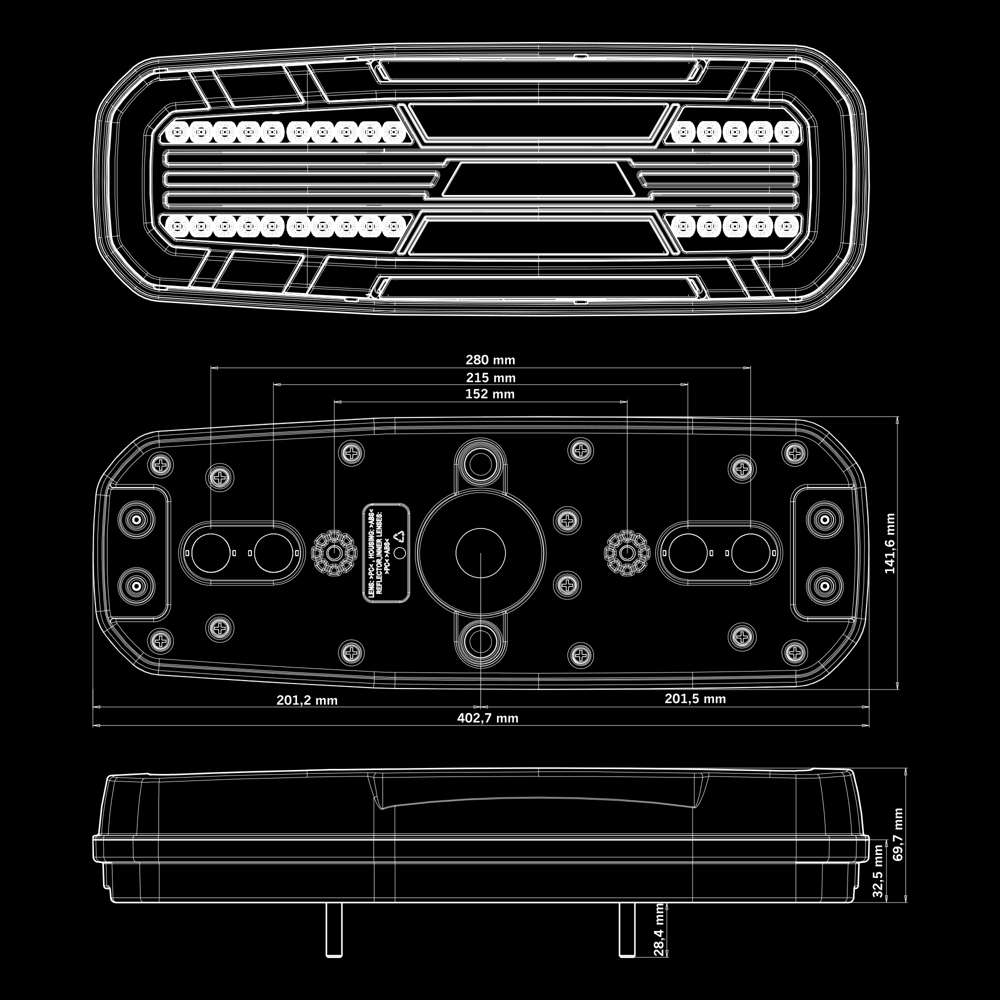 Πίσω Φανάρι Freedom Dark 5 Λειτουργιών Αριστερό Για Φορτηγό - Image 11