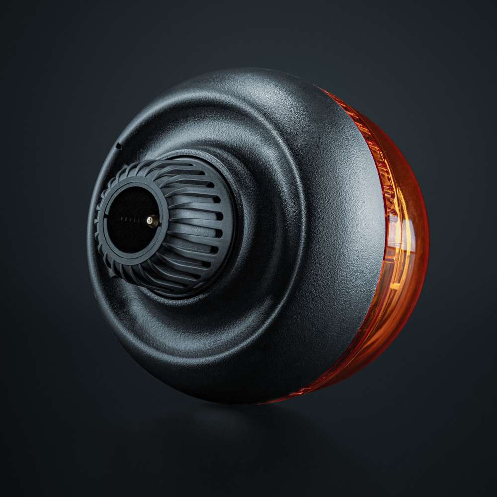 Φάρος Προειδοποίησης Big Energy Με Πορτοκαλί Φακό Βάση Ιστού - Image 3