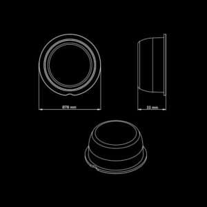 Alternative view of Viking πλαϊνό φως σήμανσης 6 LED με διάφανο φακό