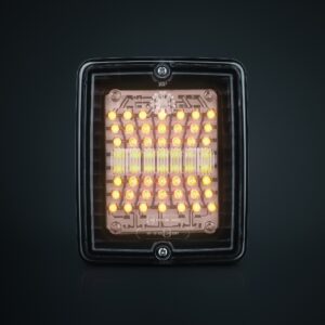 Πίσω φώς Φλας IZE LED τετράγωνο με διάφανο φακό