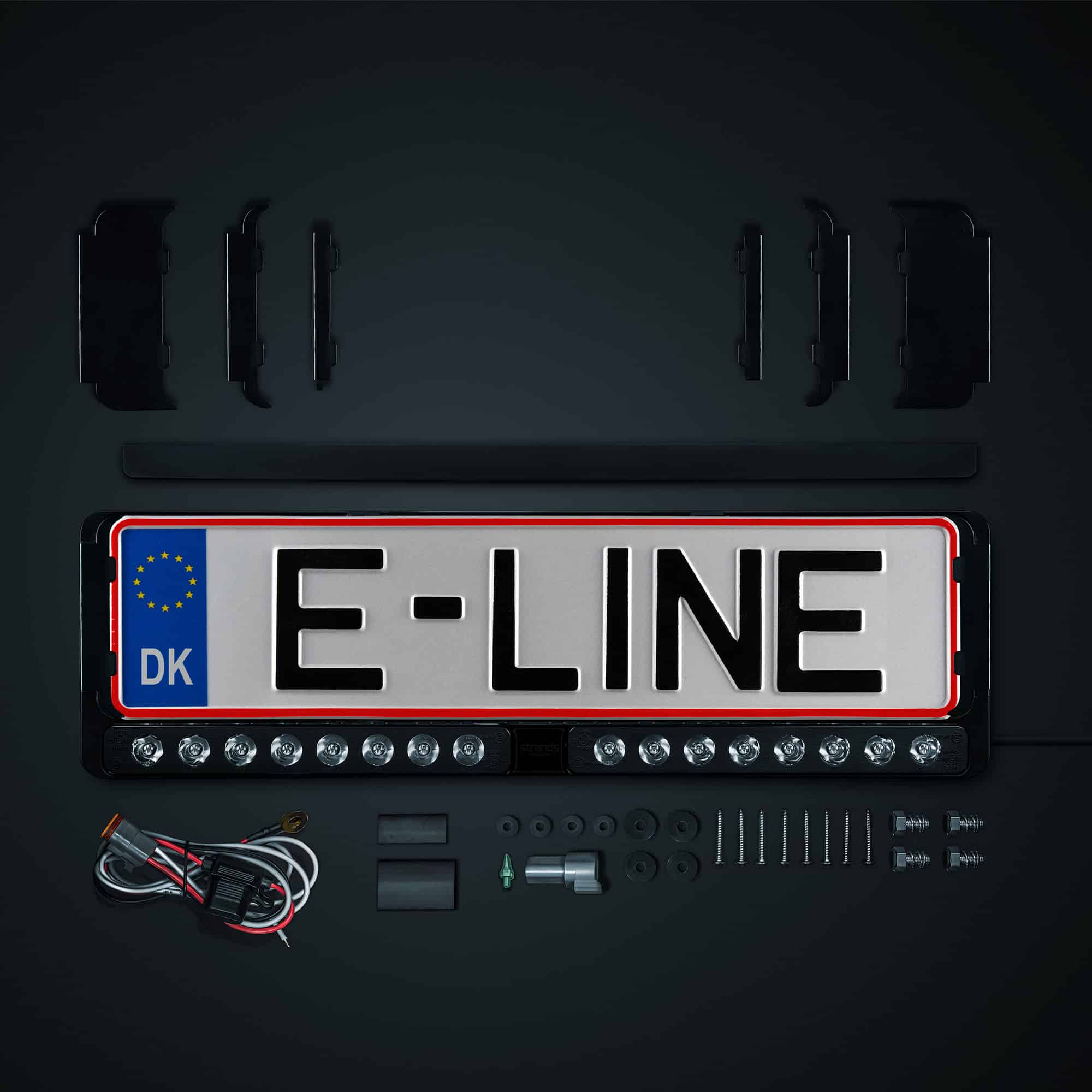 Μπάρα LED Πινακίδας Μαύρη Nuuk E-Line Duo DK